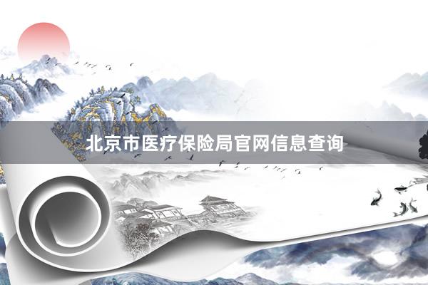北京市医疗保险局官网信息查询